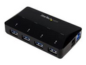 StarTech.com USB 3.0-hub med 4 portar plus dedicerad laddningsport