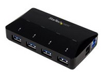 USB 3.0-hub med 4 portar plus dedicerad laddningsport