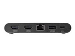 USB C Dock, 4K Dual Monitor HDMI Display, Mini Laptop Docking Station, 100W Power Delivery Passthrough, GbE, 2-Port USB-A Hub, USB Type-C Multiport Adapter,3.3' Cable, Dual 4K