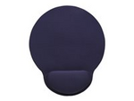 Manhattan Wrist Gel Support Pad and Mouse Mat, Blue, 241 x 203 x 40 mm, non slip base, Lifetime Warranty, Card Retail Packaging