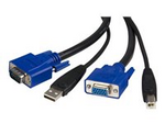1,8 m 2-i-1 USB KVM-kabel
