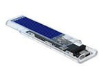 External Enclosure for M.2 NVME PCIe SSD with USB Type-C female transparent