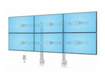 Six-Monitor Desk Mount w/ Crossbar, Up To 32" Screens/17.6lb