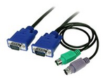 3-in-1 Ultra Thin PS/2 KVM Cable