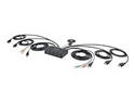 StarTech.com 2-Port Dual-Monitor HDMI Cable KVM Switch, 4K 60Hz, Compact KVM with 5ft/1.5m USB-A/HDMI/Audio Integrated Cables, Bus Powered