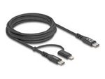 USB-kabel - 24 pin USB-C (hane) till Lightning, 24 pin USB-C (hane)