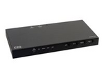 Dual 4K HDMI HDBaseT + VGA, 3.5mm, and RS232 over Cat Switching Extender Box Transmitter to Ultra-Slim Box Receiver