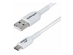 2m (6.6ft) White USB-A to USB-C Charging Cable/Cord, M/M