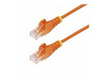 15m Orange Slim CAT6 Ethernet Cable, Snagless, 28AWG, LSZH