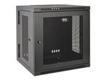 Tripp Lite Series 12U Wall Mount Rack Enclosure Server Cabinet Swinging Hinged Door Deep