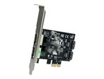 PCI Express SATA 6 Gbps eSATA-kontrollerkort med 2 portar
