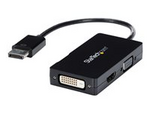 A/V-reseadapter: 3-i-1 DisplayPort till VGA-, DVI- eller HDMI-konverterare