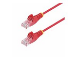 2m Red Slim CAT6 Ethernet Cable, Snagless, 28AWG, LSZH