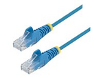 StarTech.com 1m Slim LSZH CAT6 Ethernet Cable, 10 Gigabit Snagless RJ45 100W PoE Patch Cord, CAT 6 10GbE UTP Network Cable w/Strain Relief, Blue, ETL, Low Smoke Zero Halogen