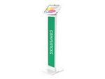 IPad 10th-11th (A16) Gen Space Enclosure Brandable Floor Stand White