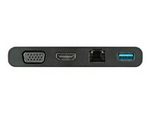 USB C Multiport Adapter with HDMI, VGA, Gigabit Ethernet & USB 3.0, USB C to 4K HDMI or 1080p VGA Display Mini Dock Hub, USB Type-C Travel Docking Station for USB-C Laptops