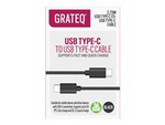 GRATEQ - USB-kabel - 24 pin USB-C (hane) till 24 pin USB-C (hane)