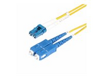 StarTech.com 5m (15ft) LC to SC (UPC) OS2 Single Mode Duplex Fiber Optic Cable, 9/125µm, Laser Optimized, 10G, Bend Insensitive, Low Insertion Loss