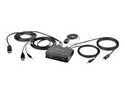 StarTech.com 2-Port Hybrid USB-C DisplayPort Cable KVM Switch, 4K 60Hz, Compact KVM with 6ft/1.8m USB-A/DisplayPort/Audio & 4ft/1.2m USB-C Integrated Host Cables, Bus Powered