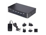 4-Port DisplayPort 1.4 KVM Switch, 8K 60Hz / 4K 144Hz, 2x USB 3.0 Ports, 4x USB 2.0 Ports, Hotkey Switching, TAA Compliant (D86A2-4-PORT-8K-KVM)