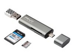 Kortläsare - 3 i 1 (SD, microSD, SDHC, microSDHC, SDXC, microSDXC)