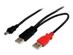 StarTech.com 6 ft USB Y Cable for External Hard Drive