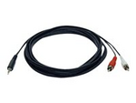 Tripp Lite Series 3.5 mm Mini Stereo to RCA Audio Y Splitter Adapter Cable (M/2xM), 6 ft. (1.8 m)