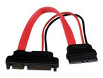 6in Slimline SATA to SATA Adapter with Power