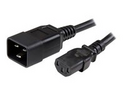 StarTech.com 1,8 m kraftig förlängningssladd, IEC 320 C13 till IEC 320 C20 svart förlängningssladd, 15 A 125 V, 14AWG, kraftig förlängare för strömkabel, IEC 320 C13 till IEC 320 C20 AC nätsladd