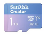 Creator - Flash-minneskort (microSDXC till SD-adapter inkluderad)