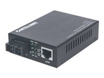 Intellinet Fast Ethernet Single Mode Media Converter, 10/100Base-Tx to 100Base-Fx (SC) Single-Mode, 20km