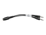 Tripp Lite Series 3.5 mm 4-Position to 3.5 mm 3-Position Audio Headset Splitter Adapter Cable (F/2xM), 6 in. (15.2 cm)