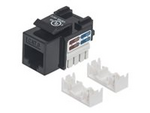 Intellinet Keystone Jack, Cat6, UTP, Punch-down, Black