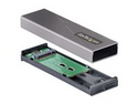 StarTech.com USB-C 10Gbps to M.2 NVMe or M.2 SATA SSD Enclosure, Tool-free M.2 PCIe/SATA NGFF SSD Enclosure, Portable Aluminum Case, USB Type-C & USB-A Host Cables, For 2230/2242/2260/2280
