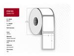 Vit - 89 x 36 mm 10200 etikett (er) (12 rulle/rullar x 850) box