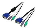 3-i-1 Universal PS/2 KVM Cable