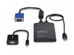 Portable Laptop Crash Cart Adapter, USB/VGA/Mini DisplayPort KVM Console, File Transfer and Video Capture