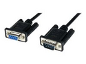 StarTech.com 1 m svart DB9 RS232 seriell nollmodemskabel F/M