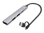 Hubb - USB-C/USB-A, metall