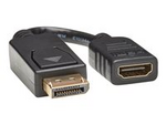 Tripp Lite Series DisplayPort to HDMI Video Adapter Video Converter (M/F), HDCP, Black, 6 in. (15 cm)