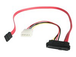 18in SAS 29 Pin to SATA Cable with LP4 Power
