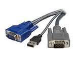 10 ft Ultra-Thin USB VGA 2-in-1 KVM Cable (SVUSBVGA10)