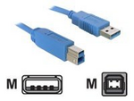 USB-kabel - USB (hane) till USB typ B (hane)