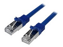 StarTech.com 2m CAT6 Ethernet Cable, 10 Gigabit Shielded Snagless RJ45 100W PoE Patch Cord, CAT 6 10GbE SFTP Network Cable w/Strain Relief, Blue, Wiring is UL Certified/TIA