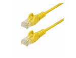 2m Yellow Slim CAT6 Ethernet Cable, Snagless, 28AWG, LSZH