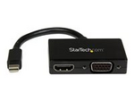 A/V-reseadapter: 2-i-1 Mini DisplayPort till HDMI eller VGA-konverterare