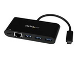 USB-C till Ethernet-adapter med USB 3.0-hubb med 3 portar och Power Delivery