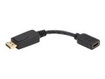 Tripp Lite Series DisplayPort to HDMI Video Adapter Video Converter (M/F), HDCP, Black, 6 in. (15 cm)