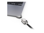 Ledge Lock Adapter for MacBook Air 15" M2-M4 with Keyed Cable Lock Silver