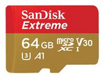 SanDisk Extreme - Flash-minneskort (microSDXC till SD-adapter inkluderad)